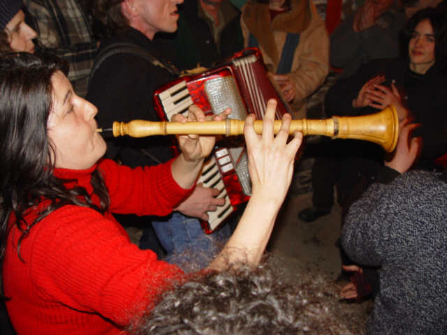 Hautboiste et accordéoniste