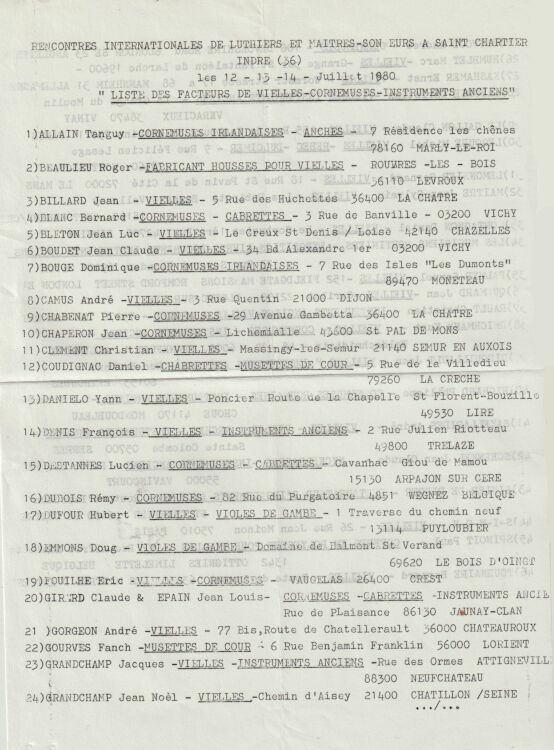 Liste des luthiers 1980 recto