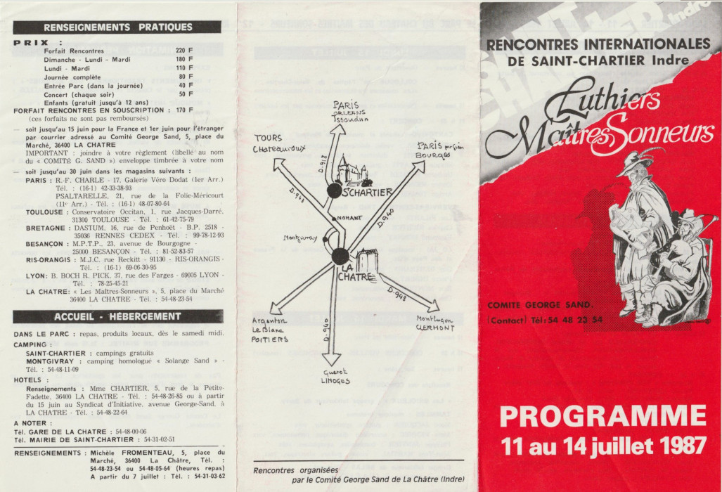 Programme Saint-Chartier
              1987 recto