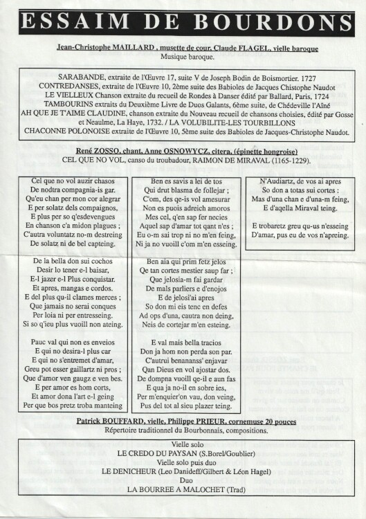 Programme Essaim de bourdons 3