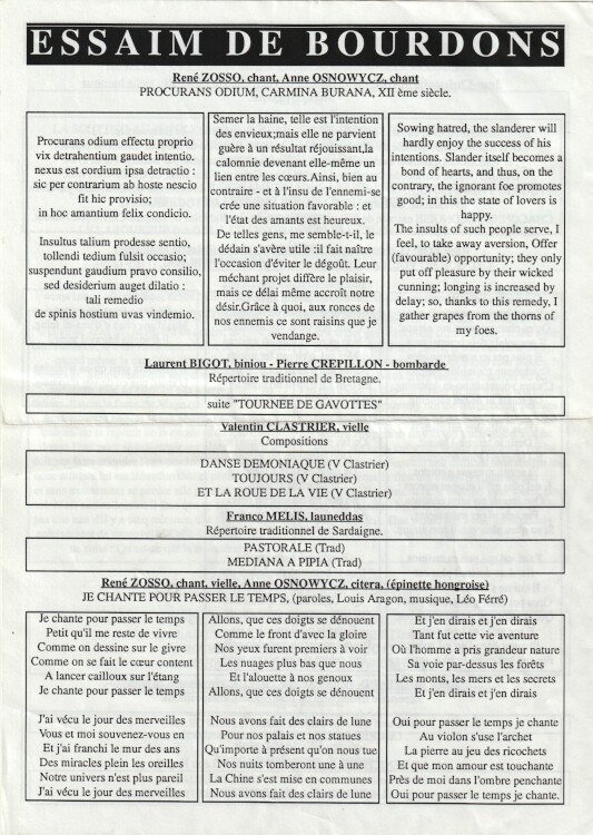 Programme Essaim de bourdons 4